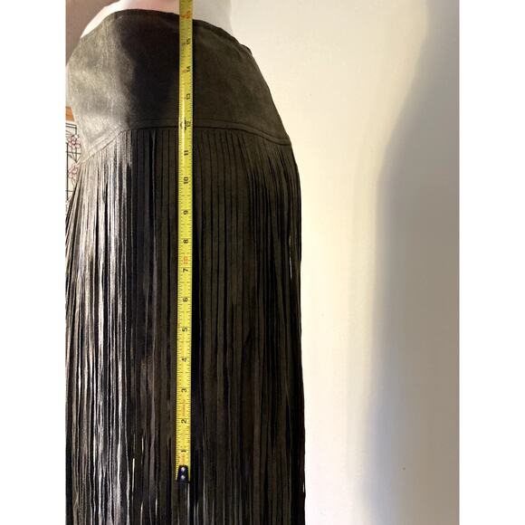 Joyfolie Brown Fringe Midi Skirt - Picture 11 of 16
